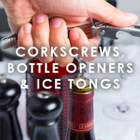 Corkscrews, Bottle Openers & Ice Tongs